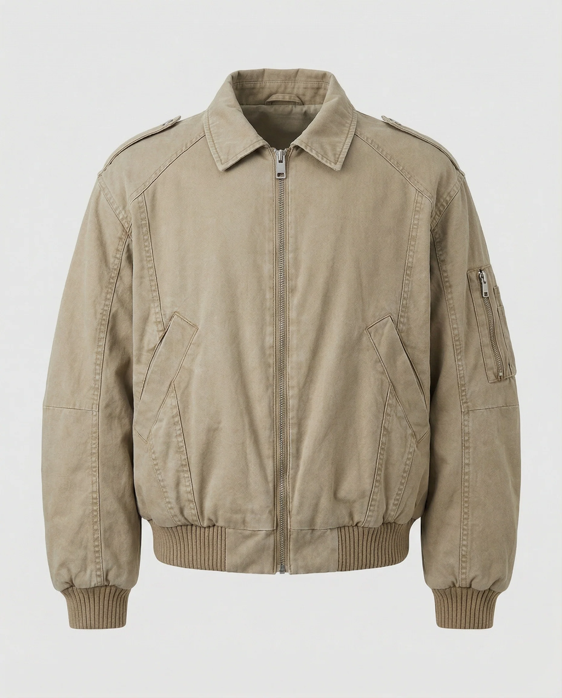 Warme Herren Daunenjacke mit Stehkragen aus gewaschener Baumwolle - Image 5