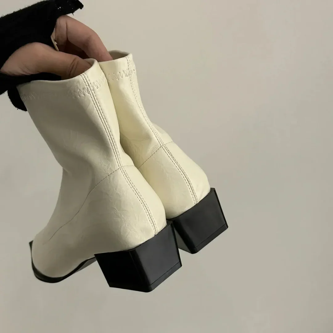 Warme Weiche Elegante Bequeme Flauschige Stiefelette Heidi Mode - Image 2