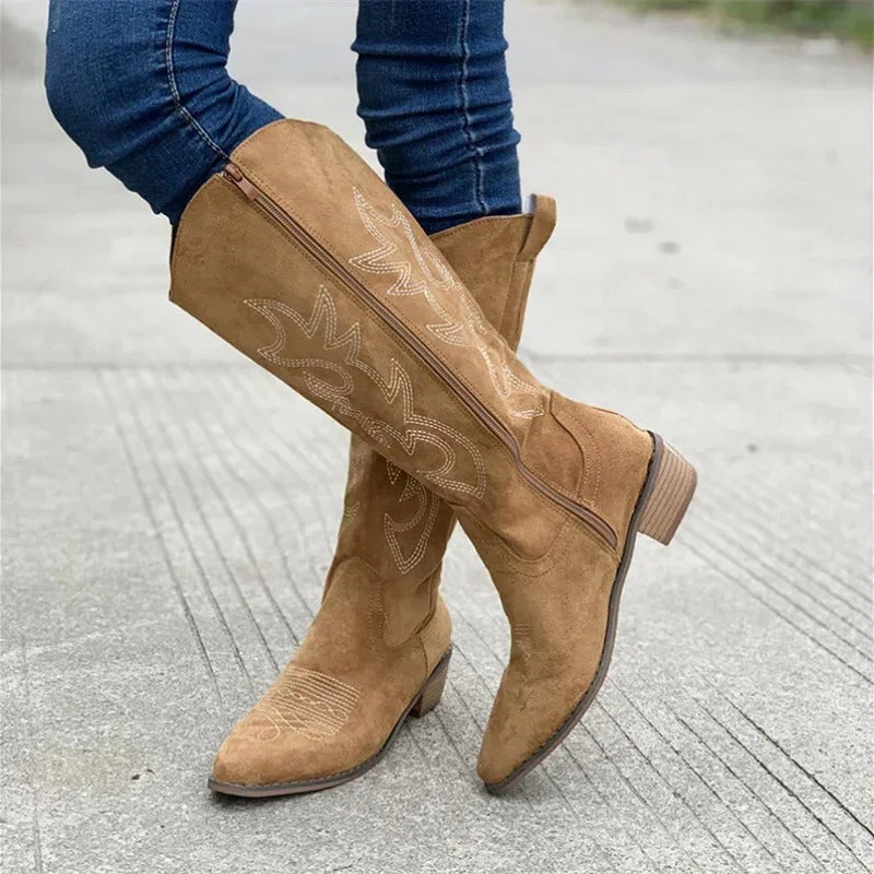 Bestickte Western-Cowboystiefel für Frauen Heidi Mode - Image 3