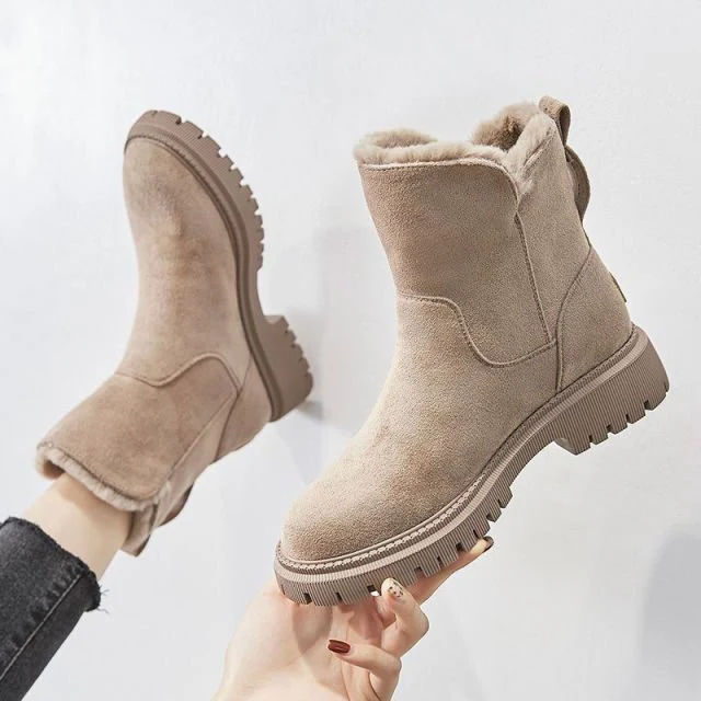 Winterstiefel - Warme, mit Fell gefütterte Stiefeletten aus Wildleder für Damen Heidi Mode - Image 2