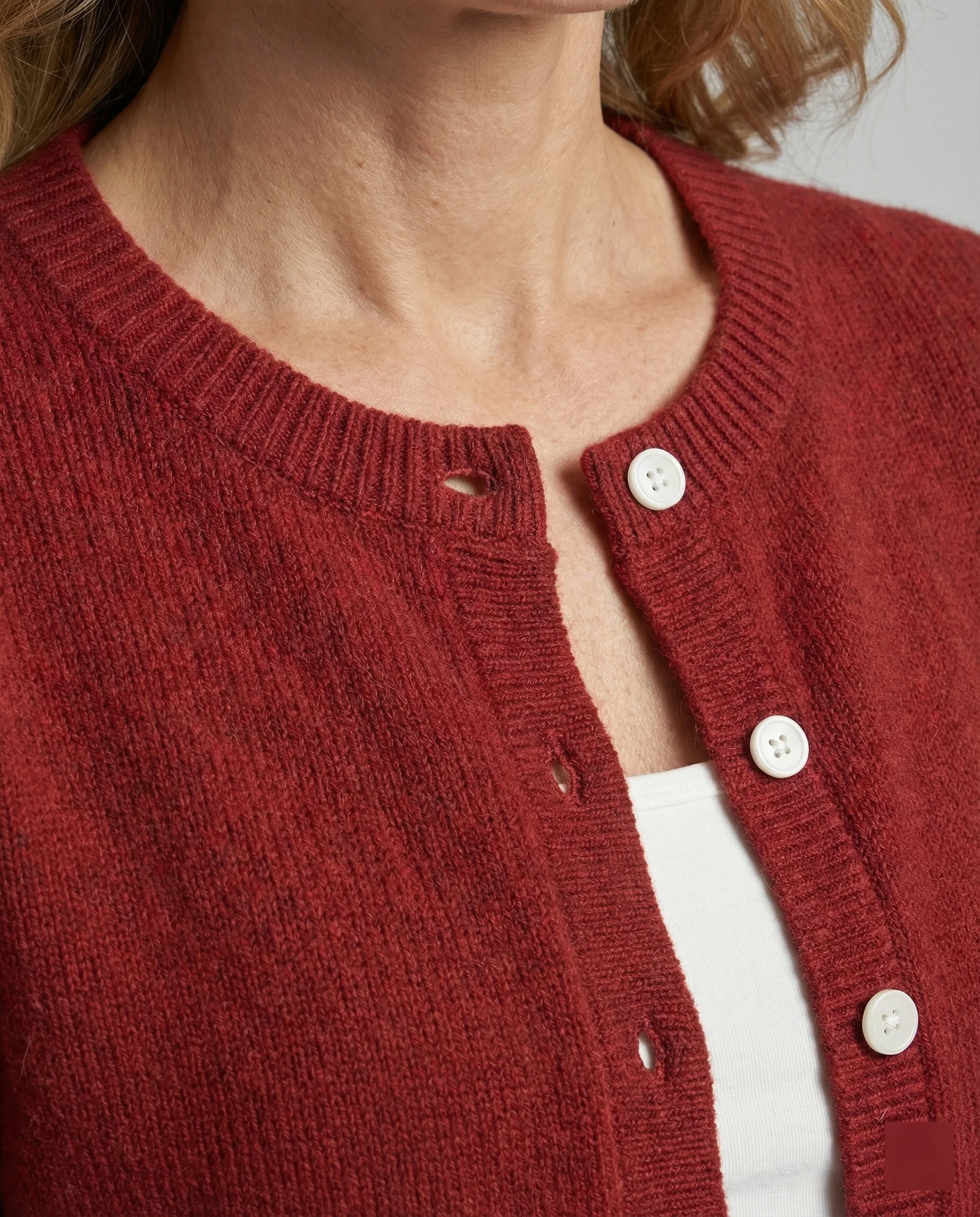 Zarter Damen Strick-Cardigan Kurz Herbst Jacke Hellblau Elegant Bequem - Image 2